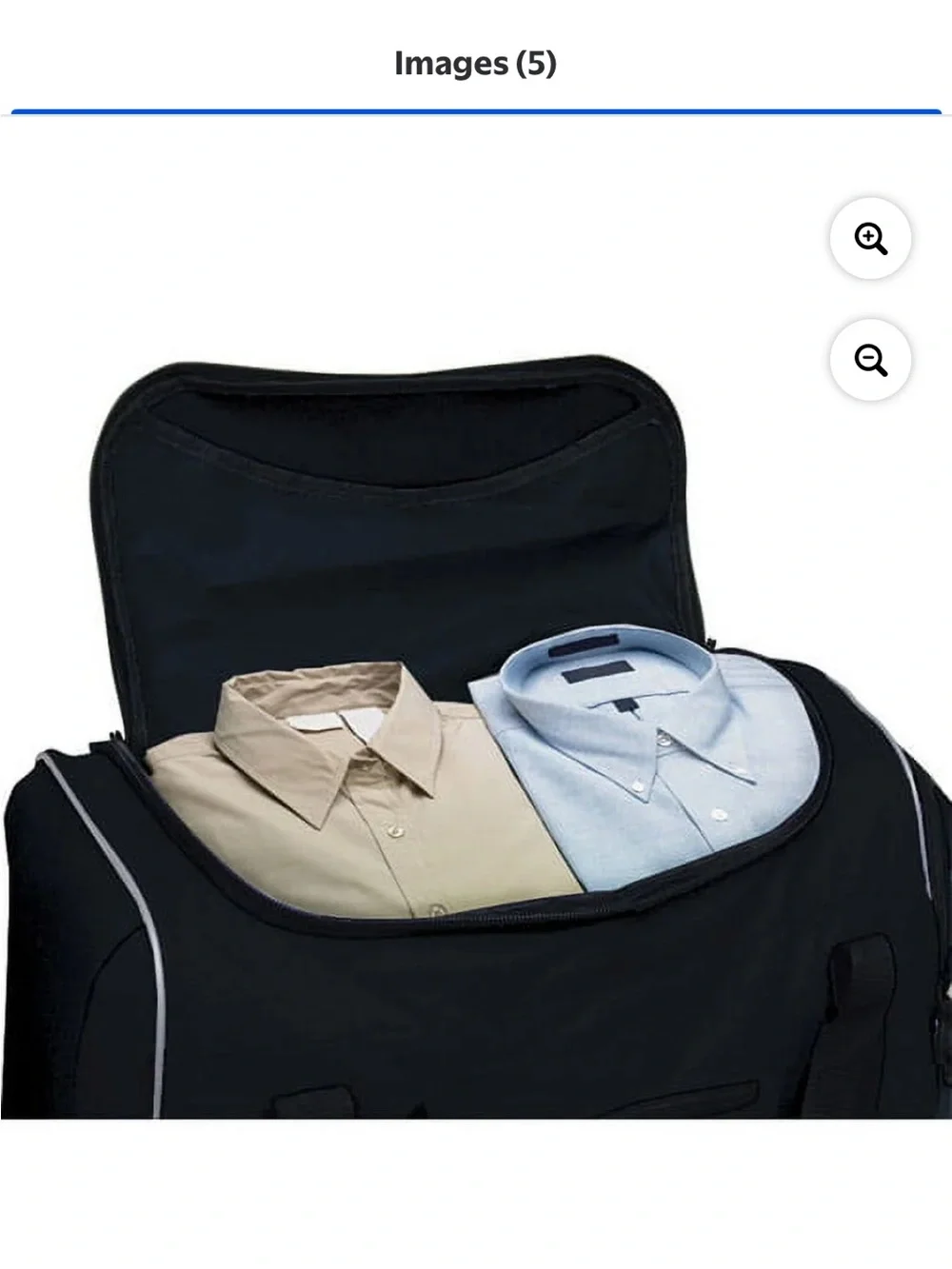 Black Rolling Duffel Bag for Men
